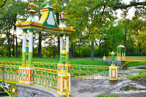 The bridge in Alexander`s park in Tsarskoe Selo photo