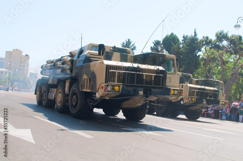 BAKU - 26 June 2011 - Miliatary Parade in Baku, Azerbaijan on Ar photo