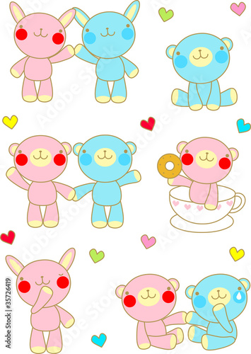 うさぎとくまセット