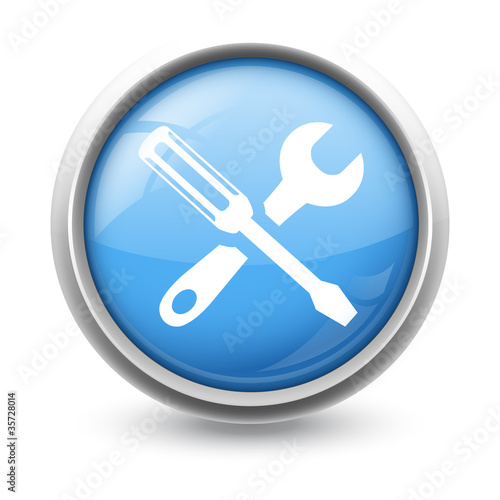 Symbole glossy vectoriel outils SAV réglage option