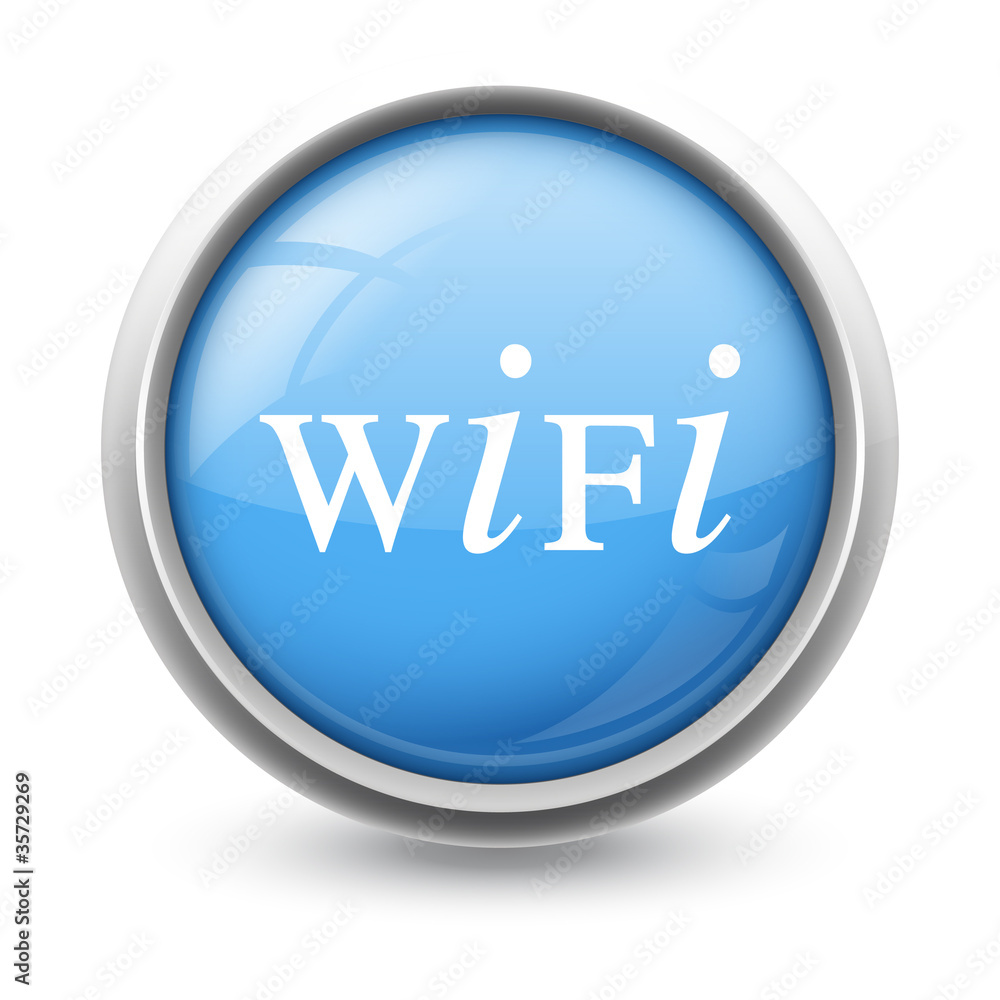 Symbole glossy vectoriel réseau Wifi Symbole glossy vectoriel réseau Wifi