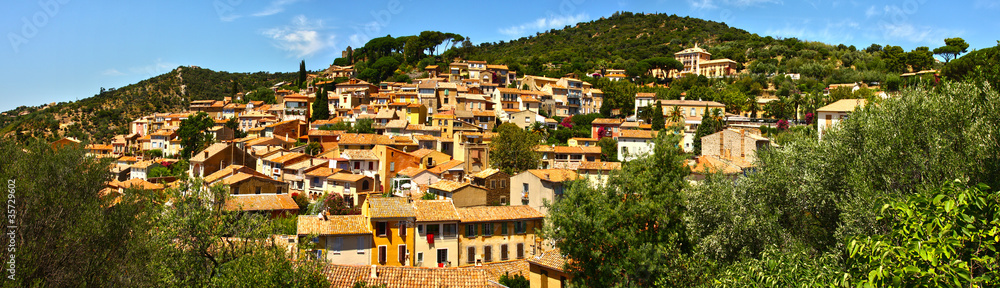 Southern French village on a hill