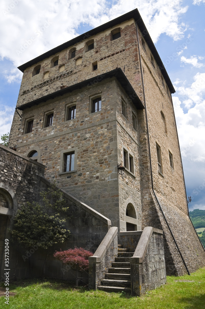 Fototapeta premium Malaspina-Dal Verme Castle. Bobbio. Emilia-Romagna. Italy.
