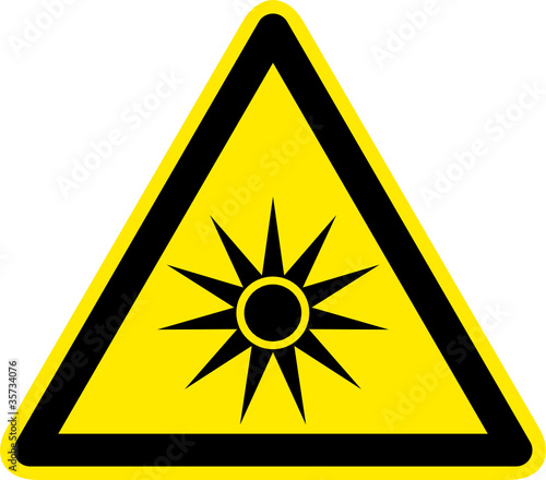 Warnschild Warnzeichen Gefährliche Optische Strahlung
