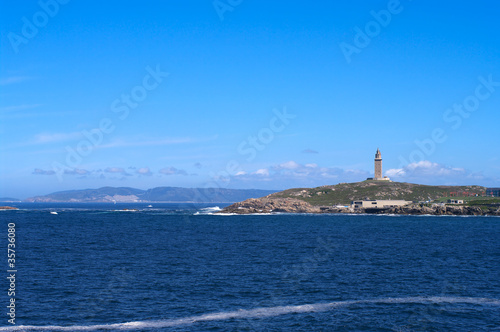 Atlantic seascape with Hercules lighthouse