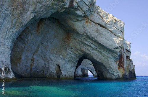 błękitne jaskinie, grecka wyspa Zakynthos