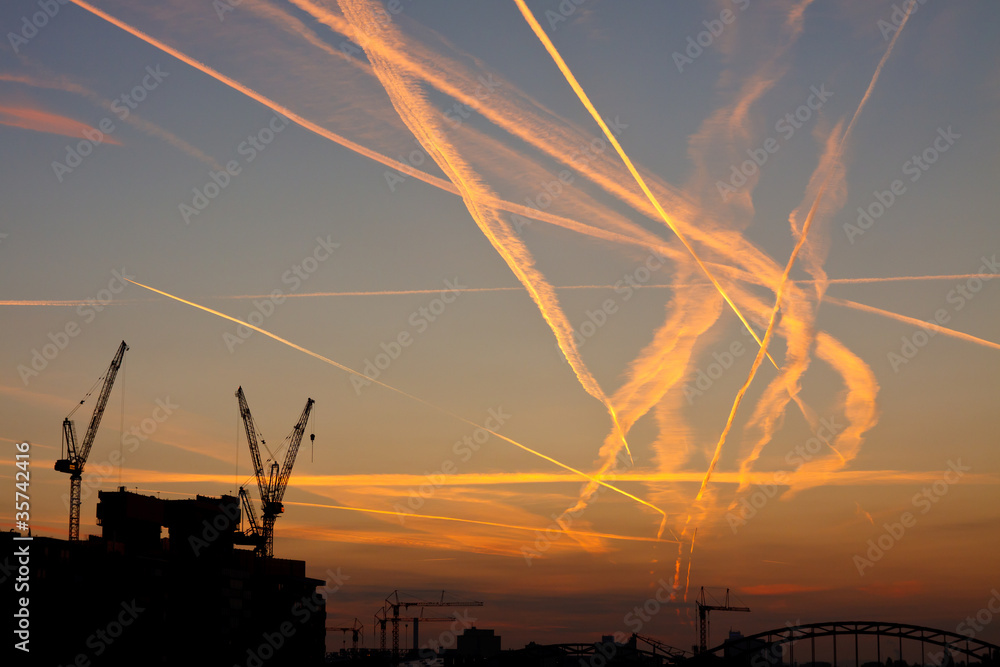 Congested Airspace at Sunrise