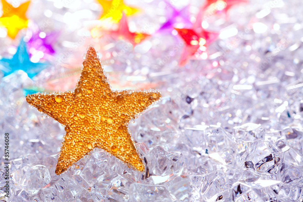christmas stars in ice background christmas stars in ice background