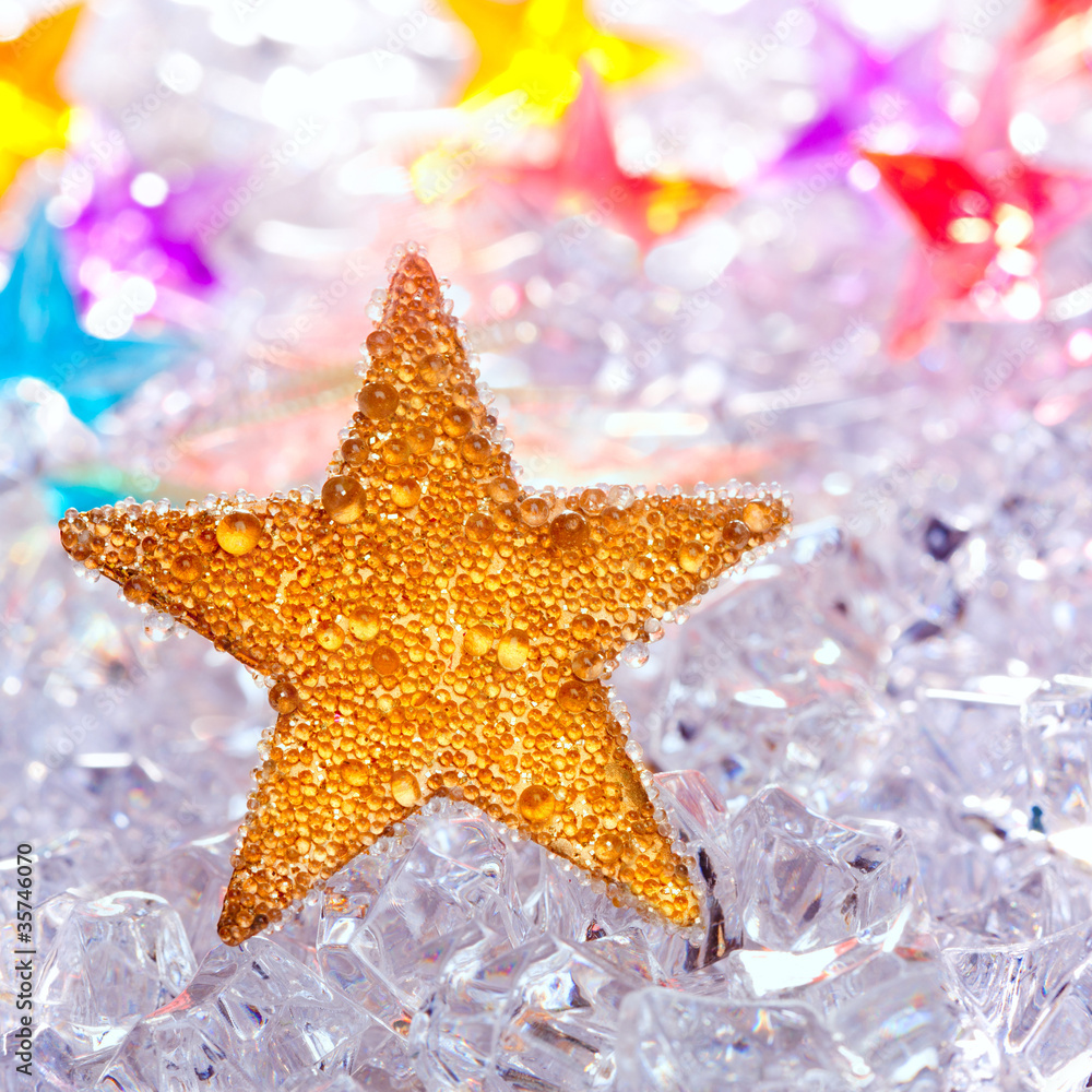 christmas stars in ice background christmas stars in ice background