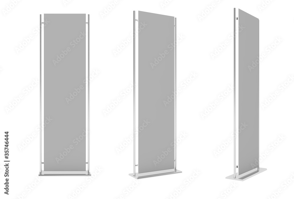 Set of advertising construction with blank surface Set of advertising construction with blank surface