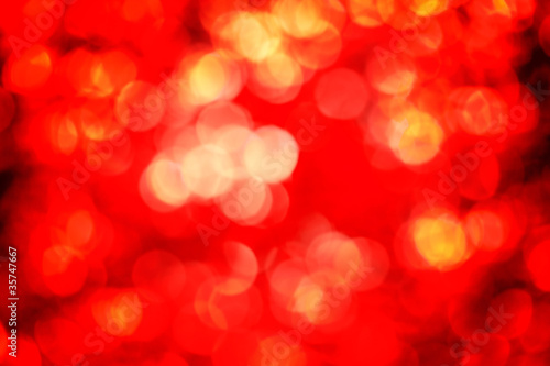 Abstract defocused blur red christmas lights