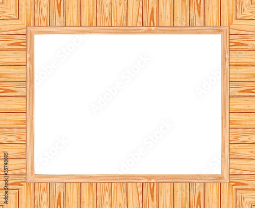 Fototapeta Naklejka Na Ścianę i Meble -  Wooden frame on white background, clipping path included