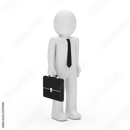 3d business man standing