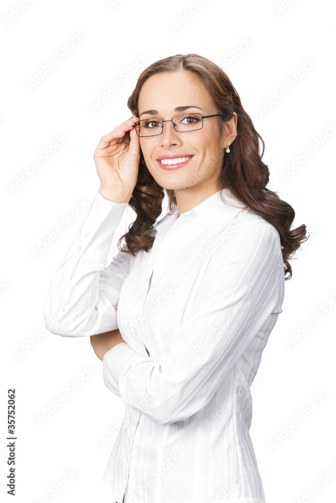 Businesswoman, isolated on white Businesswoman, isolated on white