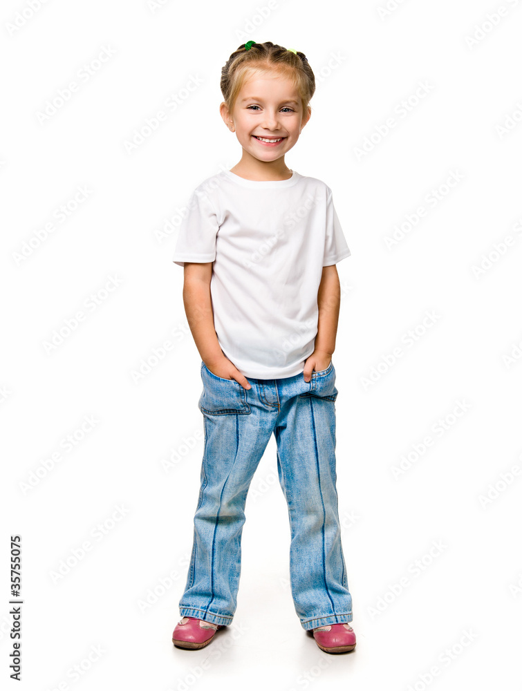 Fototapeta premium beautiful little fashion model