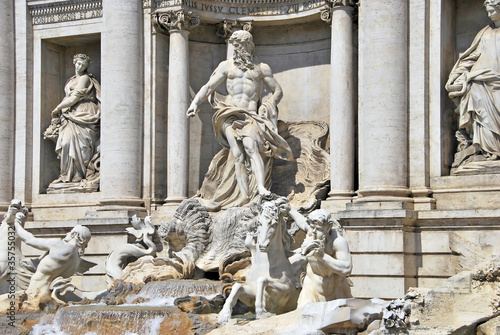 Detail of the fontana di trevi