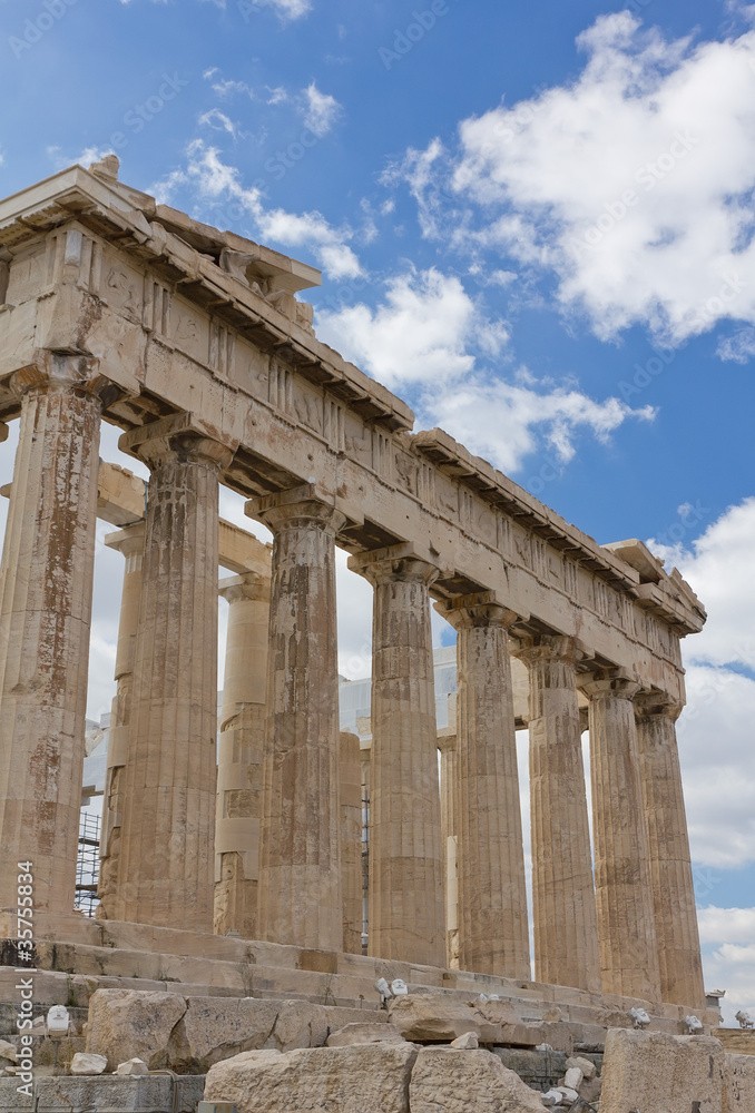 Athens Acropolis east side view