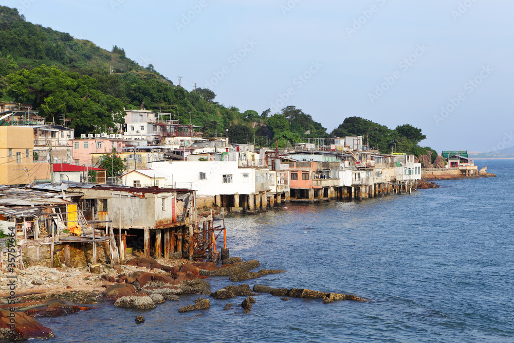 fishing village of Lei Yue Mun in Hong Kong