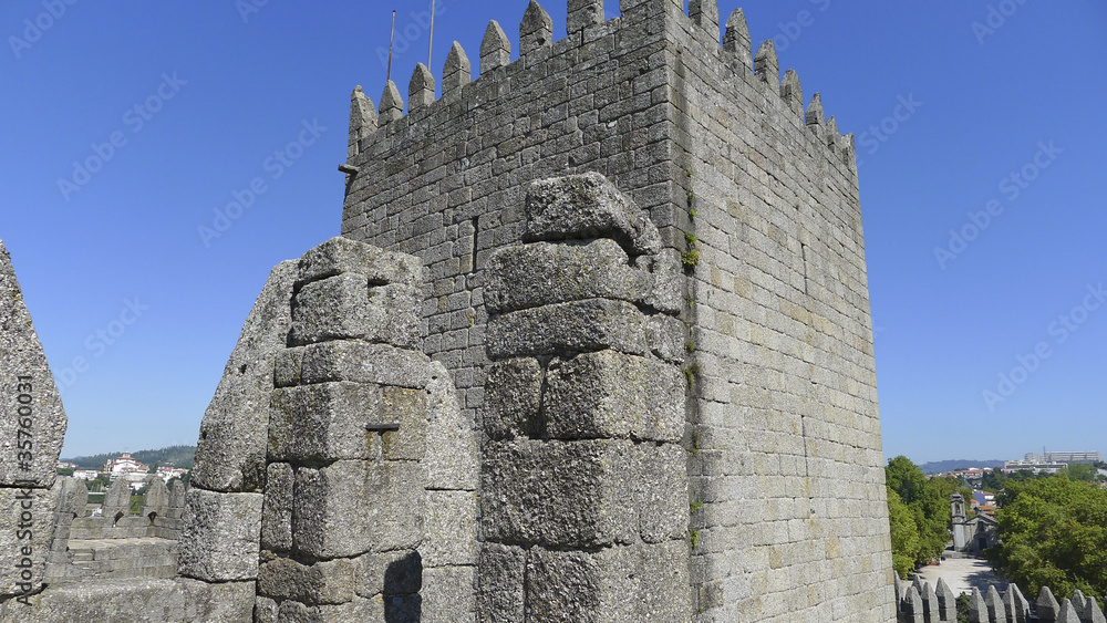 Guimaraes castle, it is a medieval town of Portugal.