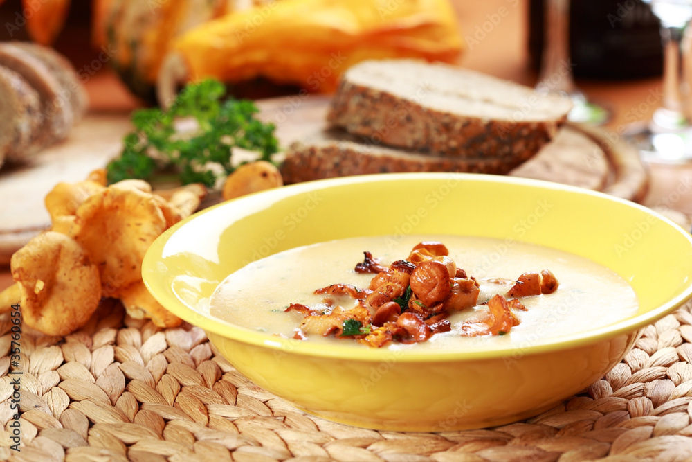 Cream of chanterelle mushroom soup Cream of chanterelle mushroom soup