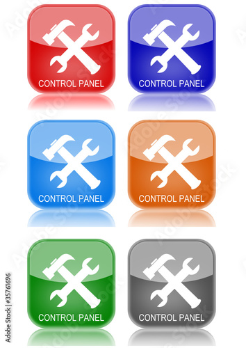 Control panel  "6 buttons of different colors"