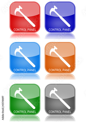 Control panel  "6 buttons of different colors"