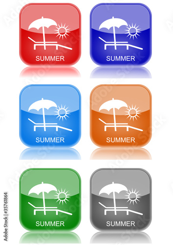 Summer  "6 buttons of different colors"