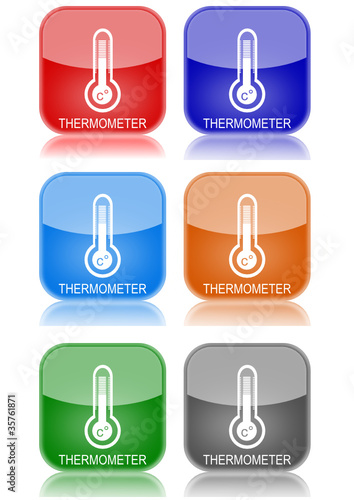 Thermometer  "6 buttons of different colors"