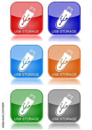 Pendrive usb storage "6 buttons of different colors"