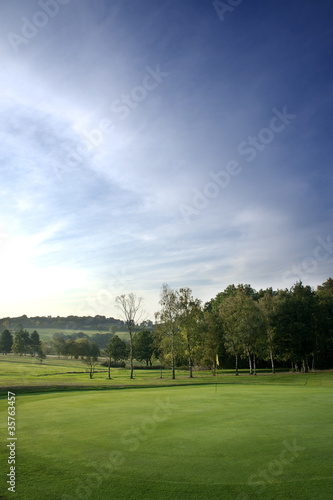 golf course at dawn