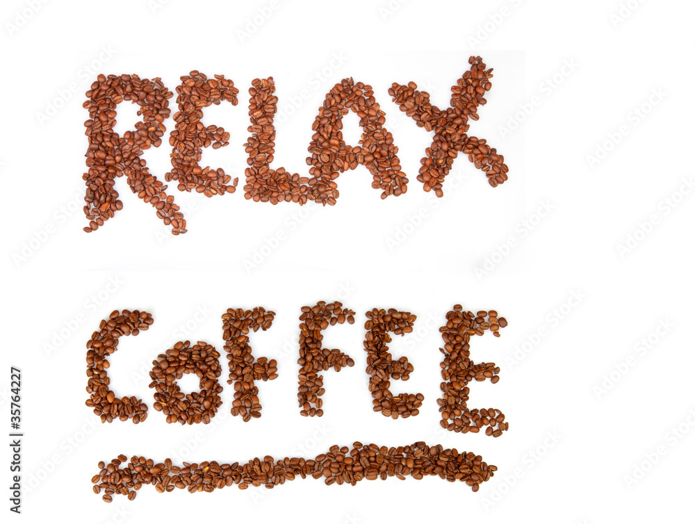 words made of coffee beans words made of coffee beans
