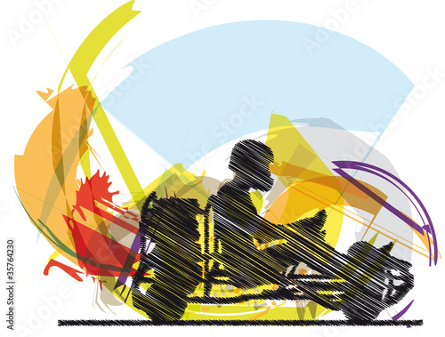 Sketch of kart race