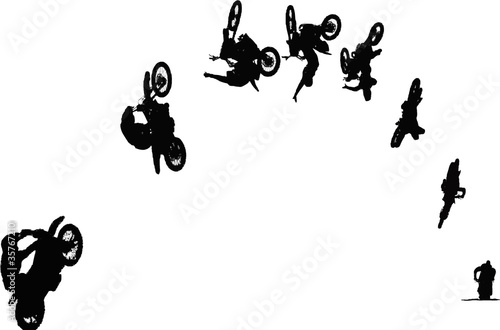 The Silhouette of an FMX rider