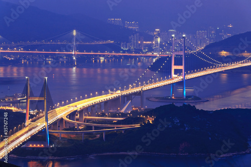 Tsing Ma Bridge in Hong Kong