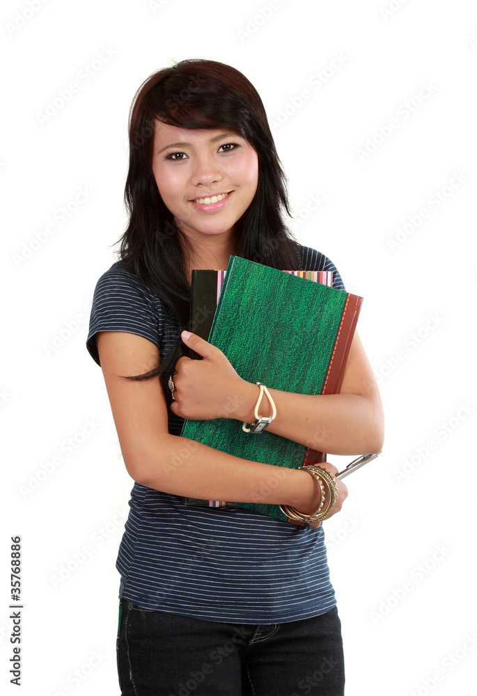 Young woman with books Young woman with books