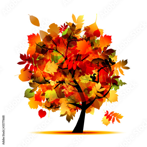 Beautiful autumn tree for your design