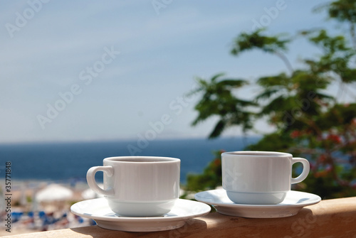 Coffee near sea