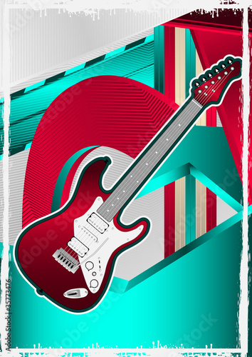 Music Events Designed Poster. Vector Illustration.
