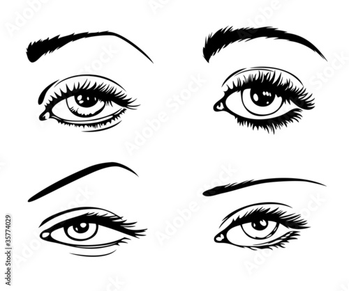 4 female eyes
