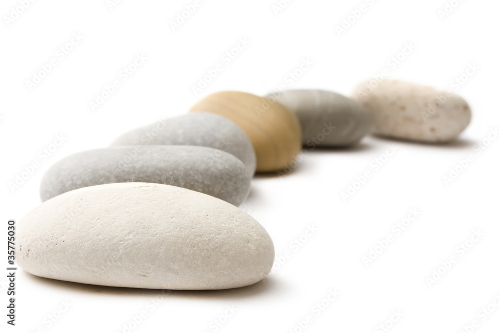 Stones isolated on the white background Stones isolated on the white background