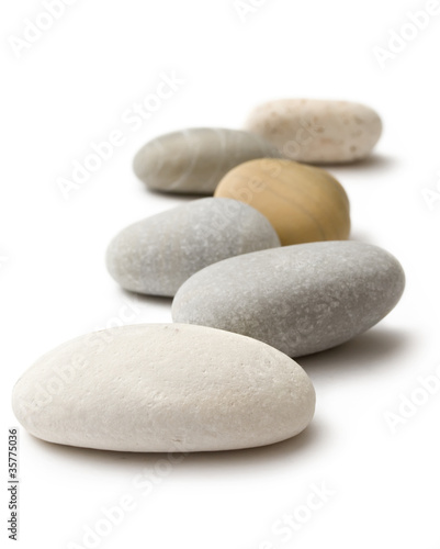 Stones isolated on the white background