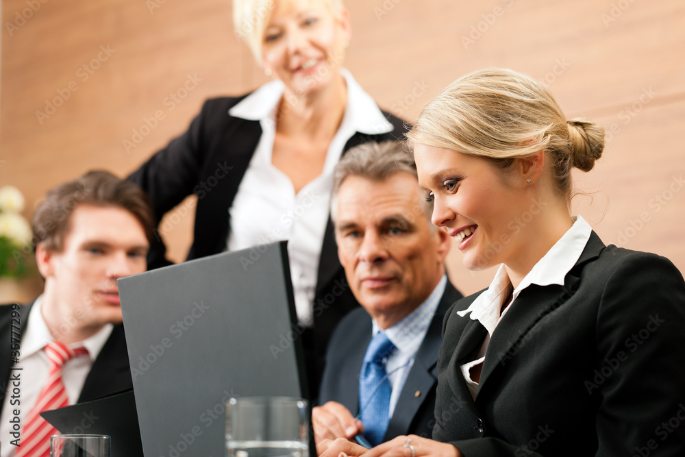 Business - team meeting in an office Business - team meeting in an office