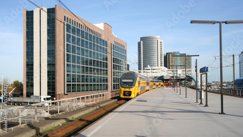 Modern Railway Station in Amsterdam