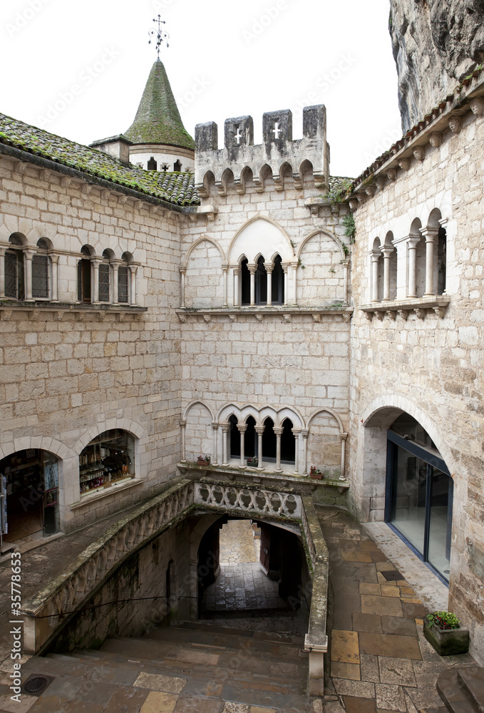 Court in Rocamadour abbey, France
