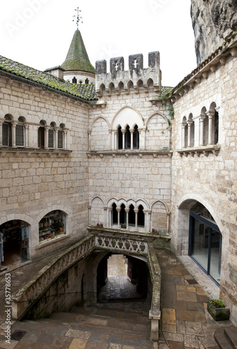 Court in Rocamadour abbey  France
