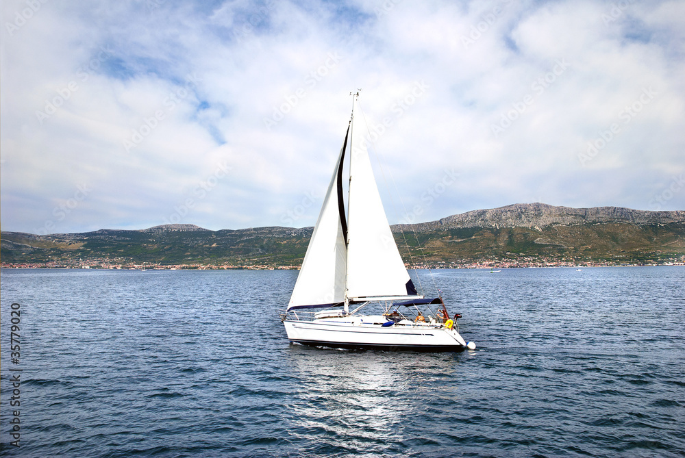 White sailboat White sailboat