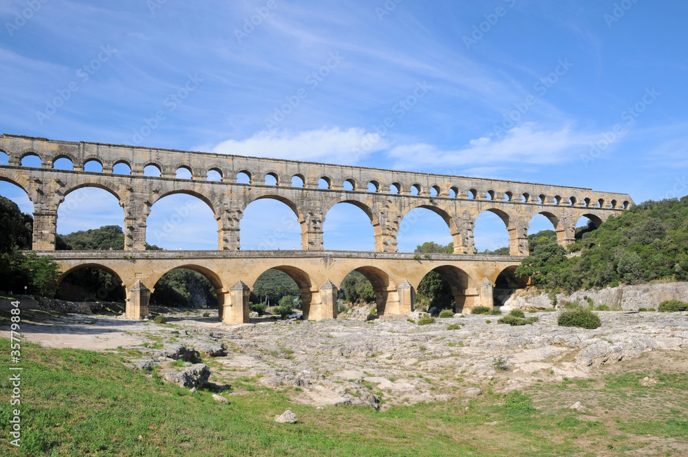 aqueduct Pont du Gard in France