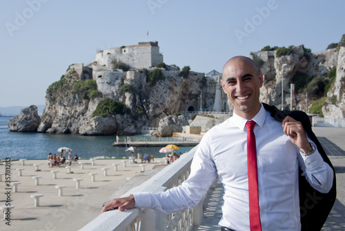 Business Man at the beach