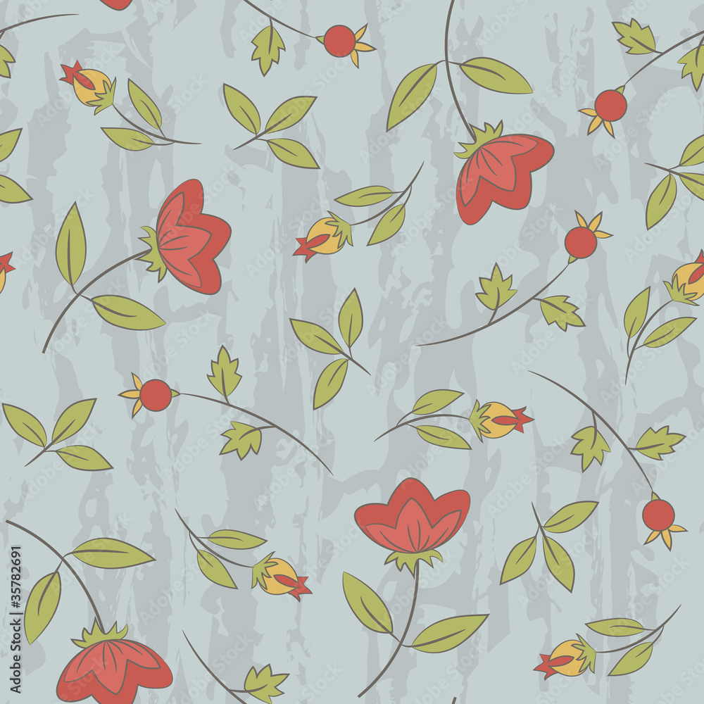 Retro floral seamless pattern Retro floral seamless pattern