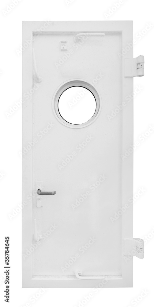 Obraz premium white metallic door